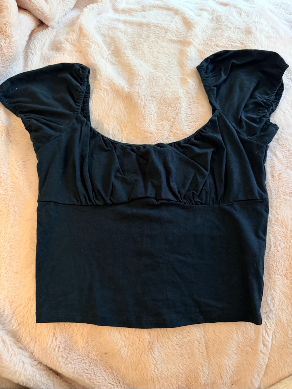 Hollister Casey style Sweetheart puff sleeves top style babydoll
